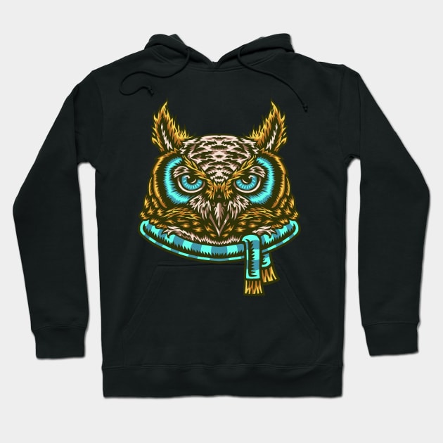 Winter Owl Hoodie by WorldOfArt